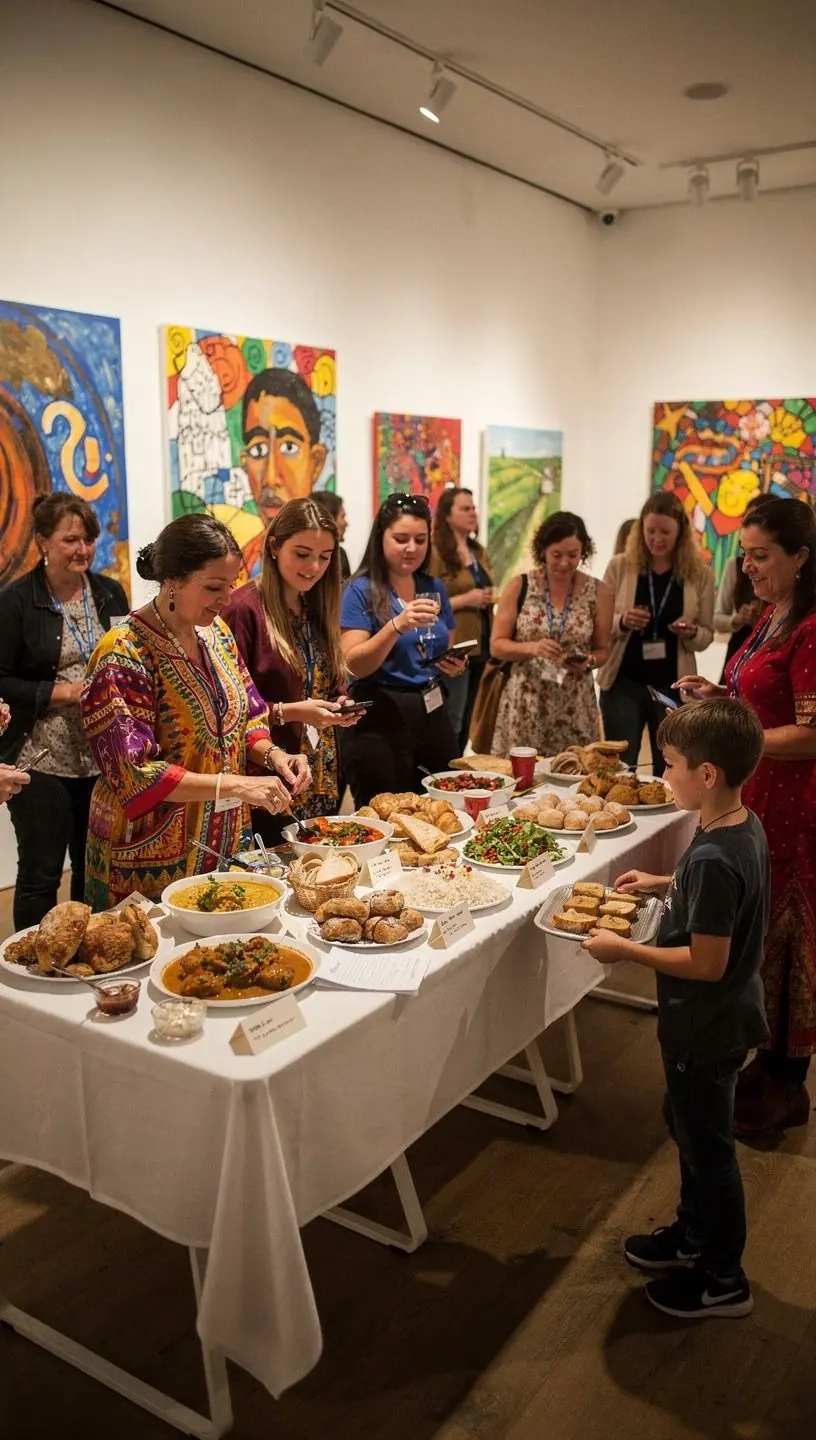 Community members engaging at offline events for cohesion